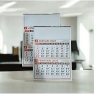 WALL CALENDAR WORK CALENDAR DWIBULAN black YEAR 2O26