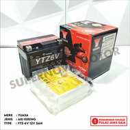 AKI YUASA YTZ6V 12V 5AH AKI KERING MOTOR PCX VARIO 125/150 YUASA YTZ6V ORIGINAL YUASA