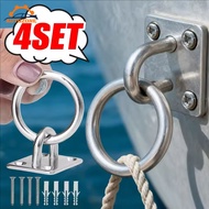 [AUTO&3C]1/2/4 SET - Marine Grade U Hook - Stainless Steel Wall Mounted | Complete Hardware Kit | Co