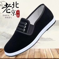 Old Beijing Cloth Shoes Beijing Shoes Cloth Shoes Men's Pure Handmade Flat Corduroy Anti-slip Wear-r