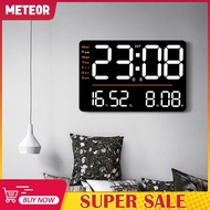 [meteorMY] Large Digital Wall Clock LED Wall Clock Dst with Temperature 12/24H Time Mode with Timer 