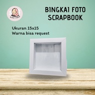 3D Scrapbook Photo Frame 15x15cm - Wooden Frame - Wedding Decoration Photo Frame (FLASH PROCESS)