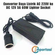 Ac 220V Eu Plug to Dc 12V 5A Lighter Socket Converter