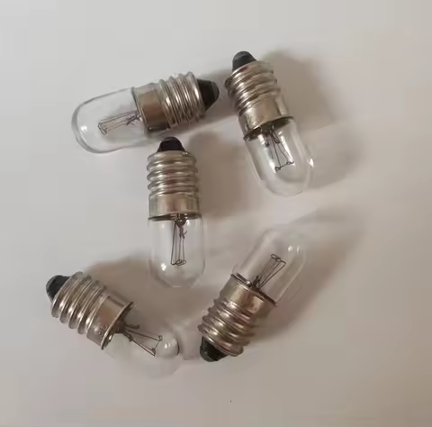 10pcs 6.3V 12V 24V 30V 36V 2W 3W 5W 0.15A Screw Instrument Signal Indicating Small Bulb Button E10 S