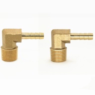 1/8" 1/4" 3/8" 1/2" Brass Hose Elbow Fittings To 6mm 8mm 10mm 12mm Barb Brass Male Thread Connector 