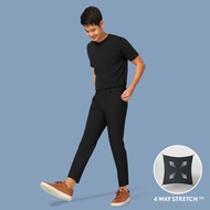 GQ Perfect Ankle Pants กางเกงผู้ชายขาห้าส่วน สีดำ