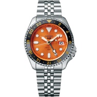 100% Genuine Seiko 5 Sports GMT SSK005 Orange Dial Mechanical Stainless Steel Watch