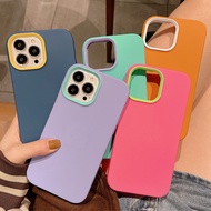 3in1 เคสไอโฟน เคสประกบสีพื้น เคส iphone15 Pro Max 6 i7 i8 6plus 7plus 8plus XR iPhone 11 12pro 12promax 13 13promax 13pro เคสโทรศัพท์ iphone SE 2020 14 Plus 14 Pro Max