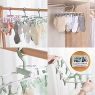 Foldable Clip Hanger Clothes Hanger (12clips) Home 12pcs Clip Foldable Clip Hanger Clother Hanger Ha