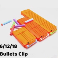 6/12/18 Round Orange Universal Reload Clip - Perfect Nerf Magazine Darts Replacement for Soft Bullet Toy Guns!