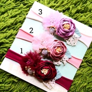 (Baby headband) Nylon rose headband baby girl - 0 to 4y rm8/pc