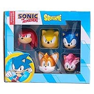 Sonic The Hedgehog SquishMe Series 1 Collectors Box 6-Pack: Stress Relief Toy, Party Favor &amp; Fidget Toys for Kids - Entire Series 1 Set w/Sonic Figures, and Squishies