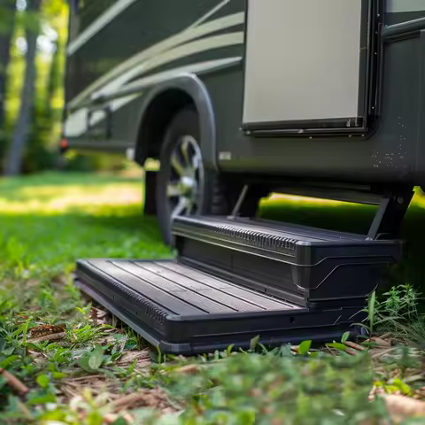 Electric Ladder Rv Caravan Two Steps Aluminum Manual Or Electric Steps For Camping