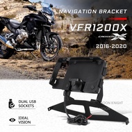 ZBERD VFR1200X นำทางสำหรับ Honda Crosstourer VFR 1200X2016-2020 2019ระบบนำทางสมาร์ทโฟน GPS รถจักรยานยนต์ตัวยึดแผ่นตัวยึดปรับ