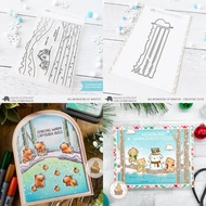 {Musha Notes} Snow Scenery Trunk Small Room Christmas Transparent Seal+Knife Module-MAMA ELEPHANT-MA