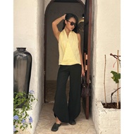 FIGANDTONKA - 3D cut premium linen PANTS - LEAF PANTS