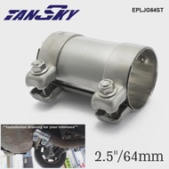 OD 2.5" 64mm Exhaust Connector Coupler 304 Stainless Steel Pipe Turbo Joiner EPLJG64ST
