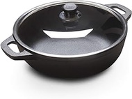 Frying Pan Casserole Soup Pot cast Iron 30cm House Hold Cooker Vintage Thick uncoated Non-Stick hot Pot Gas Perfect for Breakfast for Mother's Day Frying Pan interesting
