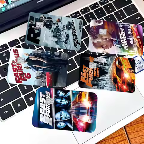 F-Fastes And F-Furious Action Movies Credit Card Skin Stickers For VISA Bank Bus Card Protective Fil