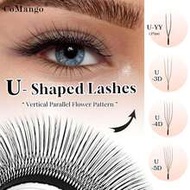 12 Rows C Curl Curly 3D/4D/5D Eyelash Extensions, New U/W Shaped Velvet Silk Lashes, Narrow Angle Pr