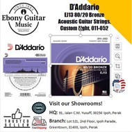 D’Addario EJ13 80/20 Bronze Acoustic Guitar Strings Set, Custom Light, 011-052