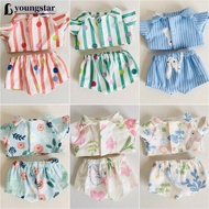YOUNGSTAR Labubu Doll Clothes Fashion Hoodies Dot Stripes Shirts Color Match Shorts Dolls Accessorie