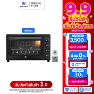 Worldtech เตาอบไฟฟ้า 60 ลิตร เตาอบไฟบนล่าง ปรับอุณหภูมิ 250°C กระจกนิรภัย 2 ชั้น เคลือบ Non-Stick รุ