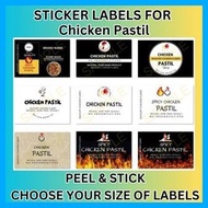 ➸ ∩ ♀ CHICKEN PASTIL STICKER LABELS | PEEL & STICK