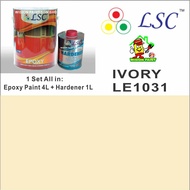 IVORY LE1031 ( 5L ) LSC EPOXY PAINT FLOORING EPOXY 4L + 1L HARDENER