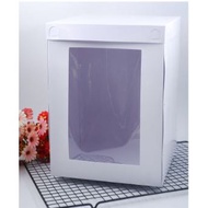 White Tall Box 30x30x35cm White Tall Box 35x35x35cm White Tall Cake Box/ POLOS Modern Birthday Hampe