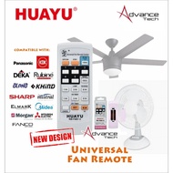New HUAYU RM-F989+2 (2024 MODEL) Universal Panasonic Midea For Ceiling Fan Wall Fan Remote