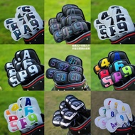 [Magnetic Closure]Golf Iron Cover PU Leather Golf Iron Head Cover Delicate Embroidery Golf iron cove