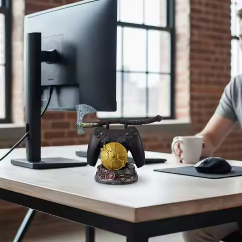 [E] New God Of War Game For PS5/Xbox/PS4 Controller Creative Stand Unique Gamepad Stand Desktop Deco