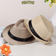 KEATHS Jazz Cap Soft Gangster Cap Felt Fedora Cap