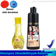 Cultusia Sampo Perawatan Rambut Anti Uban Penghilang Uban Permanen Paket Cultusia Shampoo + Minyak Kemiri Free Sisir Keramas penutup rambut uban