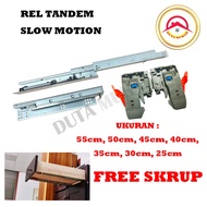 Tandem Drawer Rail Soft Close/ Slowmotion US 001 SC - 25 cm/ SC - 50 cm Contents 1 set (2 pcs) Free 