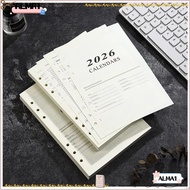 ALMA A5 Notebook, Daily Planner Perforated Sheets Binder Inner Page, Refill Page Loose Leaf Agenda P