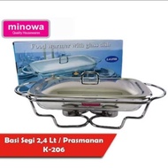 MINOWA stale square, 4 liters food warmer buffet warmer