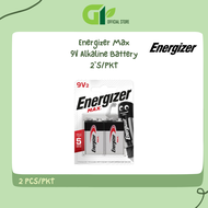 [GY Office] Energizer Max 9V / 9v2 Alkaline Battery 2s per pkt/Twin Pack/Heavy Duty Battery/Alkaline