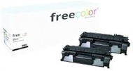 FREECOLOR 2 x Toner Cartridge Compatible with HP 05X Black CE505XD HY