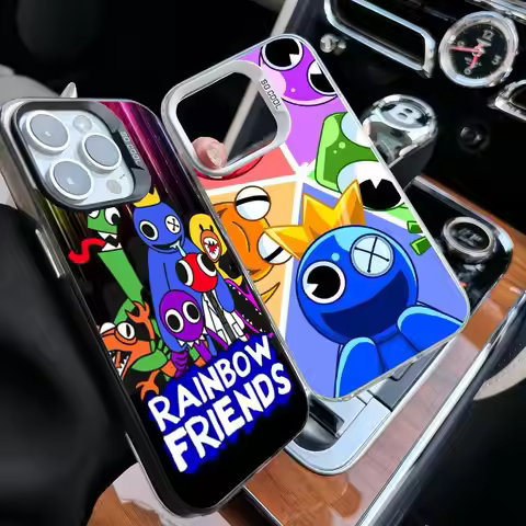 R-Rainbow F-Friends Phone Case For IPhone 17 16 15 Pro Max Plus 14 13 12 11 Black White Shockproof P