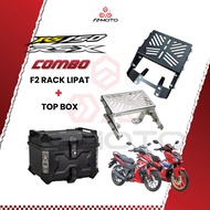 Combo F2 RS150 / RSX150 RACK LIPAT + F2-Moto TOP BOX COMBO SET