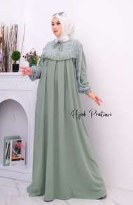 Gamis Crinkle Mix Brokat Malika TERBARU YOLA DRESS MAXY GAMIS KEKINIAN BEST SELLER