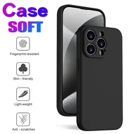Case iPhone 16 Pro Max - 16 Pro Softcase PREMIUM BLACK MATTE CAMERA PROTECTION Casing Case for iPhon