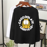  3XL Baju T-shirt garfield comel perempuan laki lengan panjang viral/long sleeves tshirt women men/kain cotton