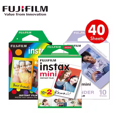 Fujifilm Rainbow Films Instax Mini Film 10-50 Sheets Photo Paper For Fujifilm Instant Camera Mini 41