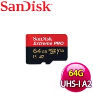 【限時免運】SanDisk 64GB Extreme Pro MicroSDXC UHS-I(V30) A2記憶卡 (200MB/90MB)