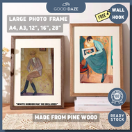 【GOOD DAZE】Solid Wood Large Photo Frame Poster Frame A4 10R A3 30x40 50x70 Frame Besar Kosong Hiasan