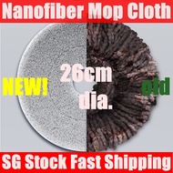 Nanofiber Mop Cloth (Spin Mop Refills) 26cm Diameter Velcro Attach