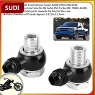 sudi Acouto Oil Cooler Connector Banjo Fittings Connecter Transmission 90 Degree 6AN x 1 / 4NPSM Fit
